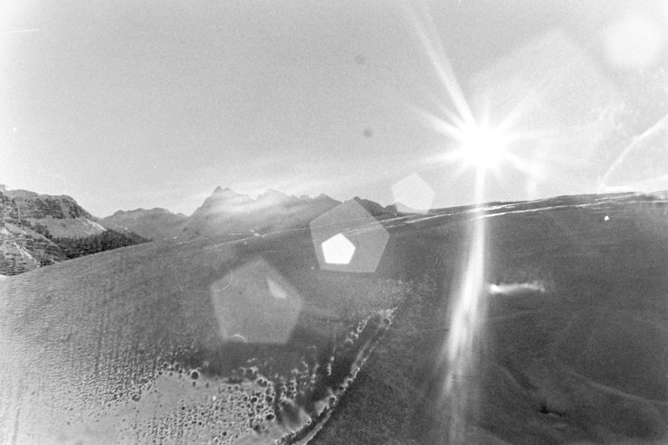 Oben auf dem Gipfel, Gegenlicht